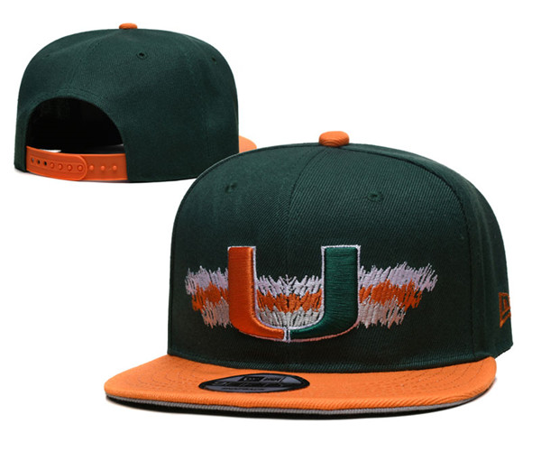 Miami (FL) Hurricanes Stitched Snapback Hats 002